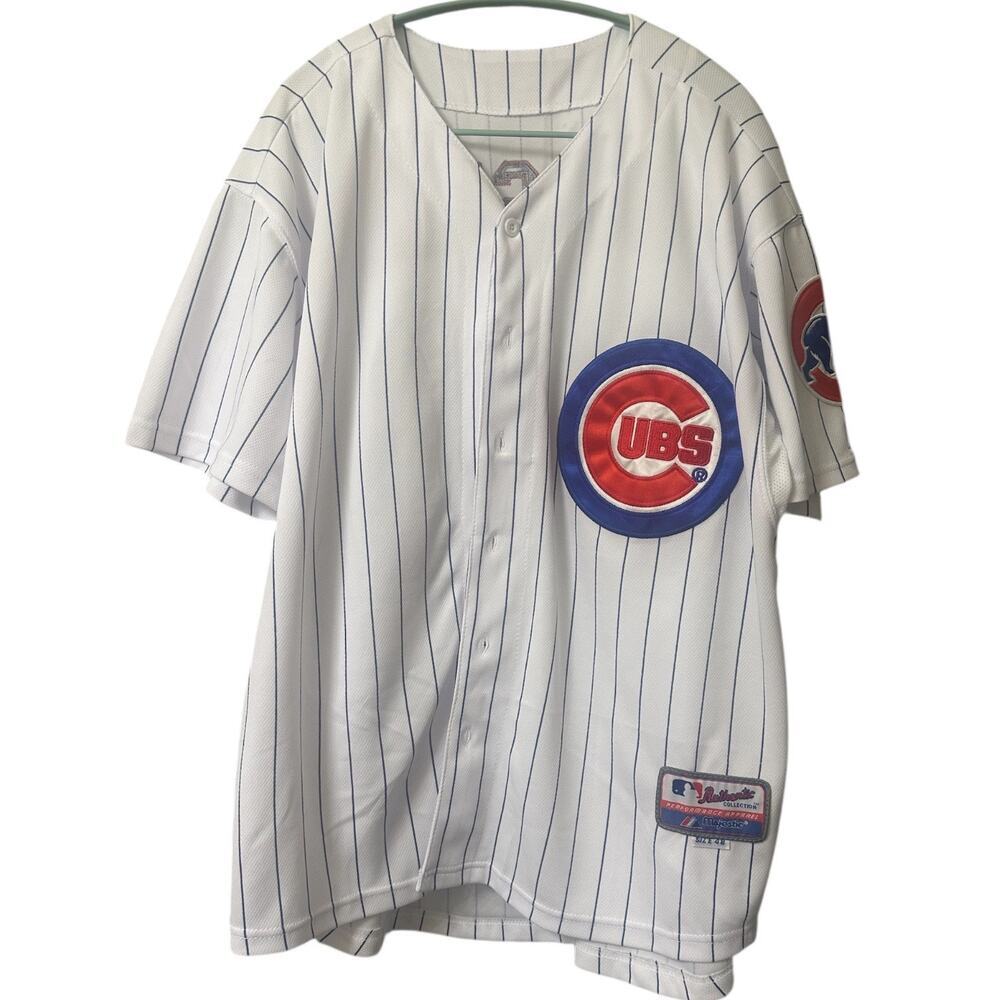 Chicago Cubs Jersey #22 Russell Pinstripe MLB Majestic Authentic Size 48 ( L) - Picture 2 of 3